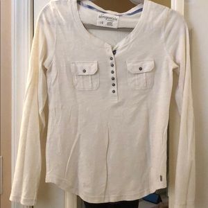 Cream long sleeve with pocket detail